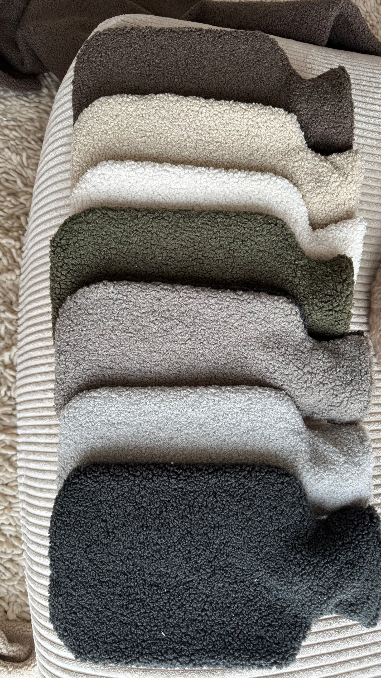 Wärmflasche Teddystoff - beige