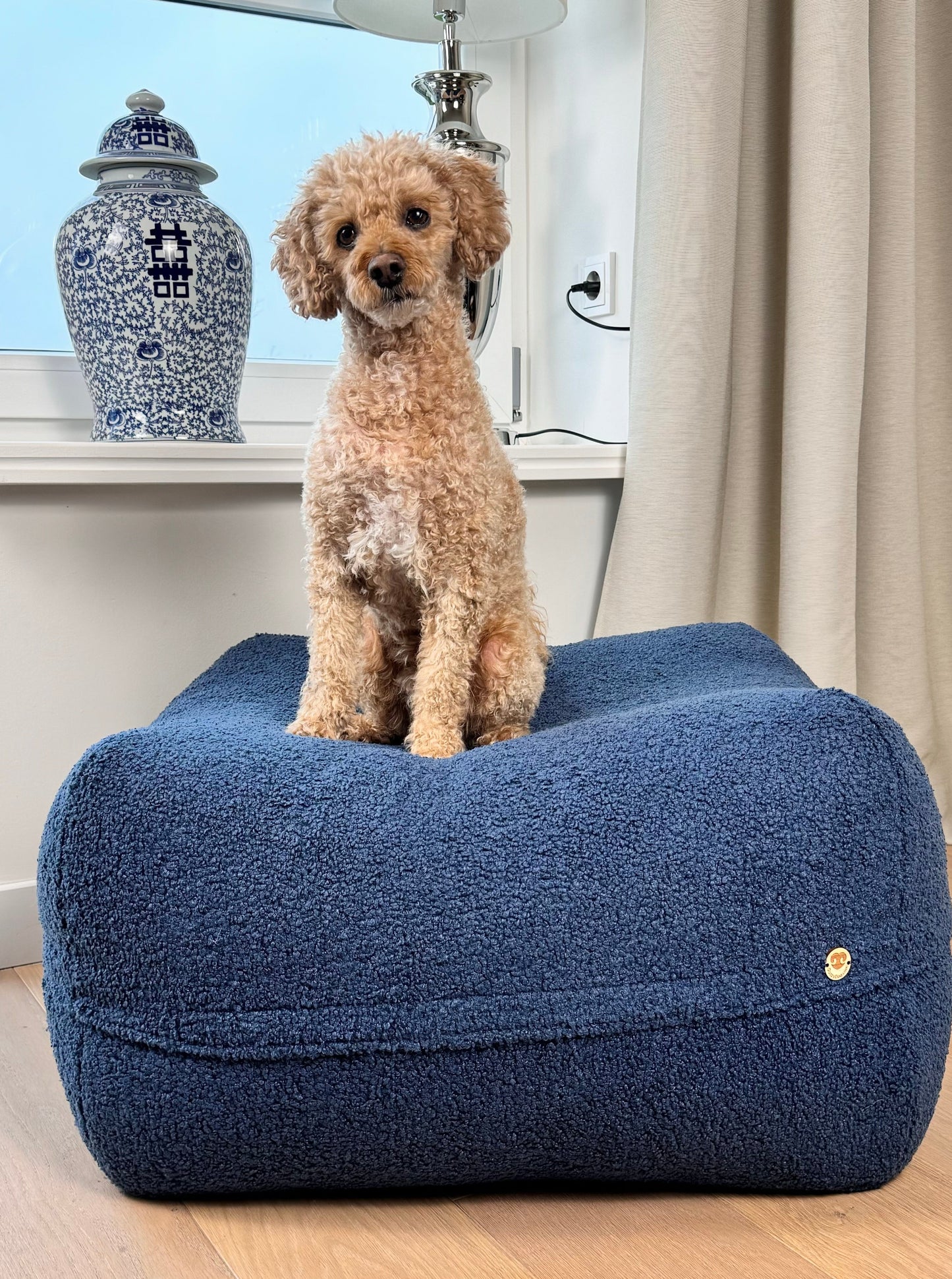 Dozzy Pouf – Teddystoff Dunkelblau