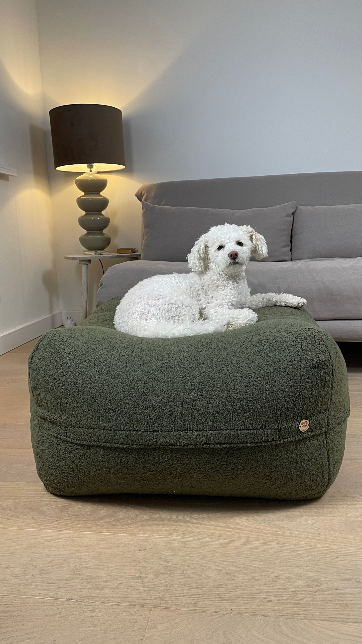 Sale - Bezug für Dozzy Pouf S - Teddystoff Olive/Khaki