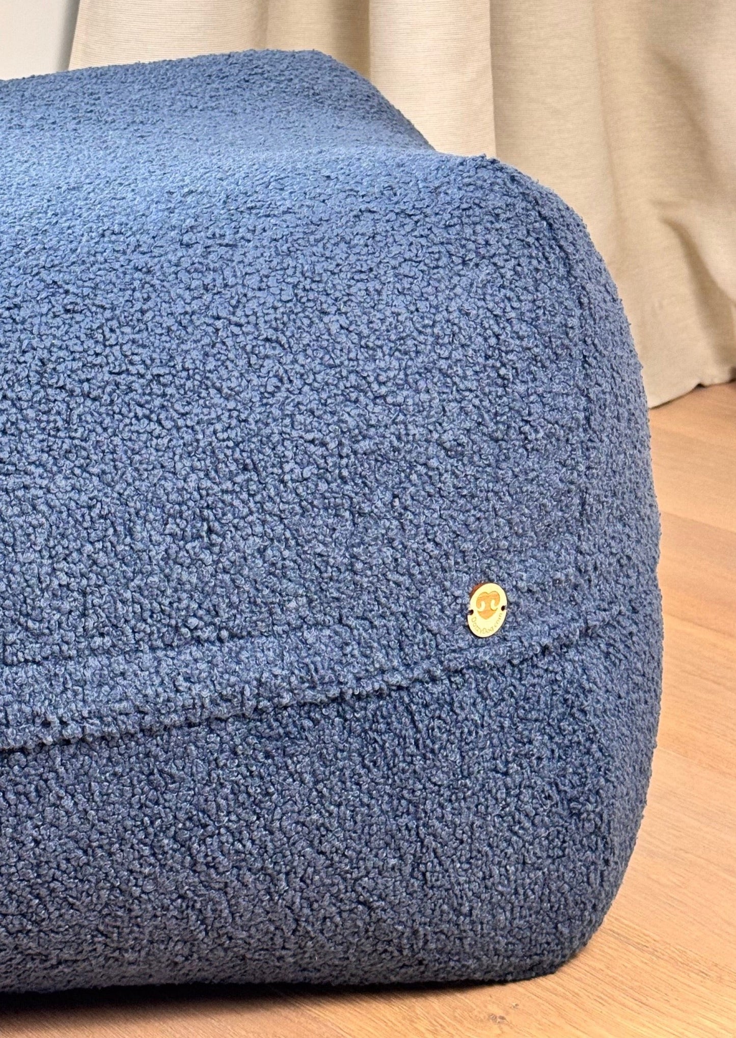 Dozzy Pouf – Teddystoff Dunkelblau