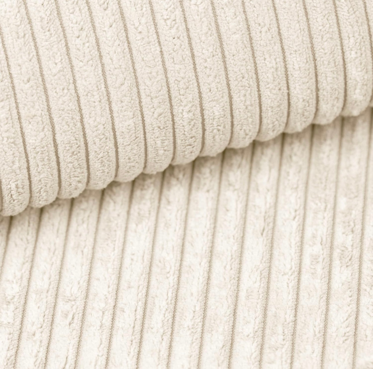 Dozzy Pouf Creme Breitcord Stoffmuster – Premium Hundebett, 40 cm Liegehöhe, gelenkschonend & bequem