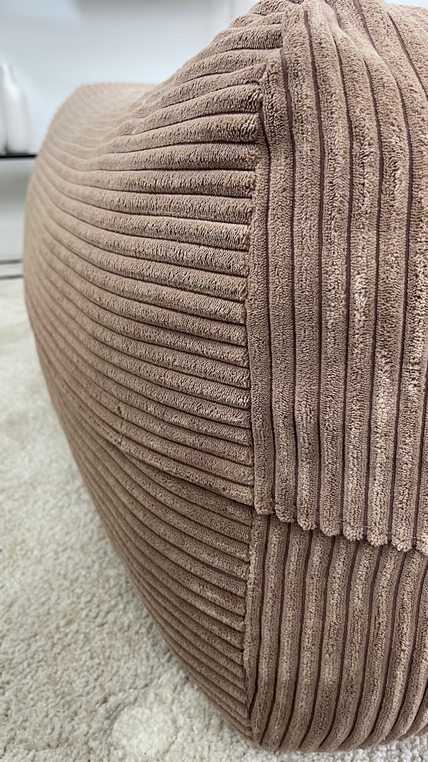 Sale - Bezug für Dozzy Pouf M - Breitcord Cappuccino