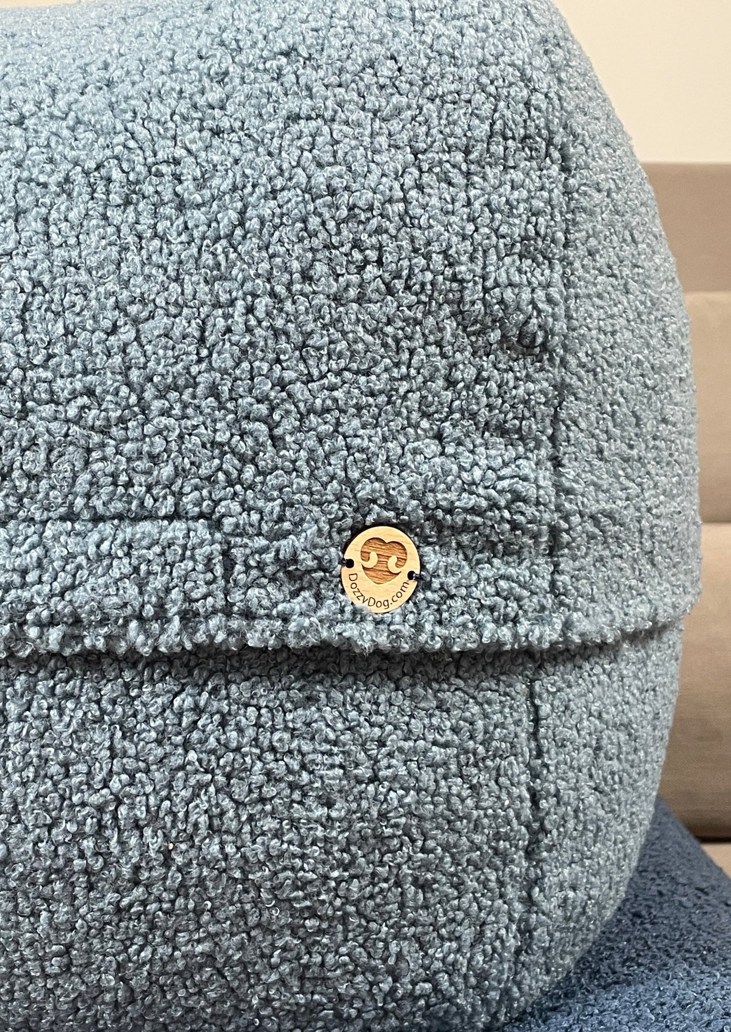 Dozzy Pouf – Teddystoff Hellblau