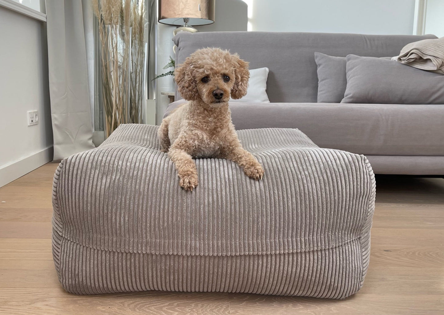 Dozzy Pouf – Breitcord Taupe