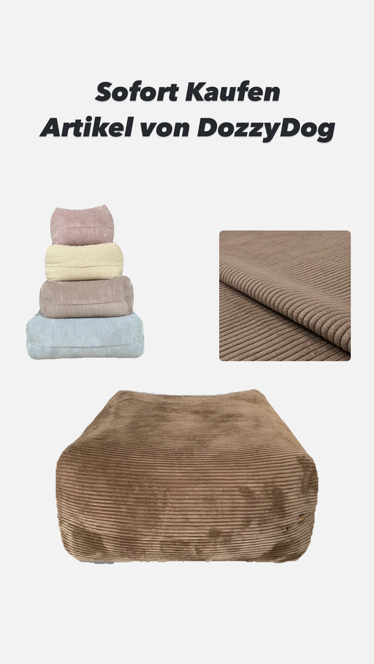 Sale - Bezug für Dozzy Pouf M - Breitcord Cappuccino