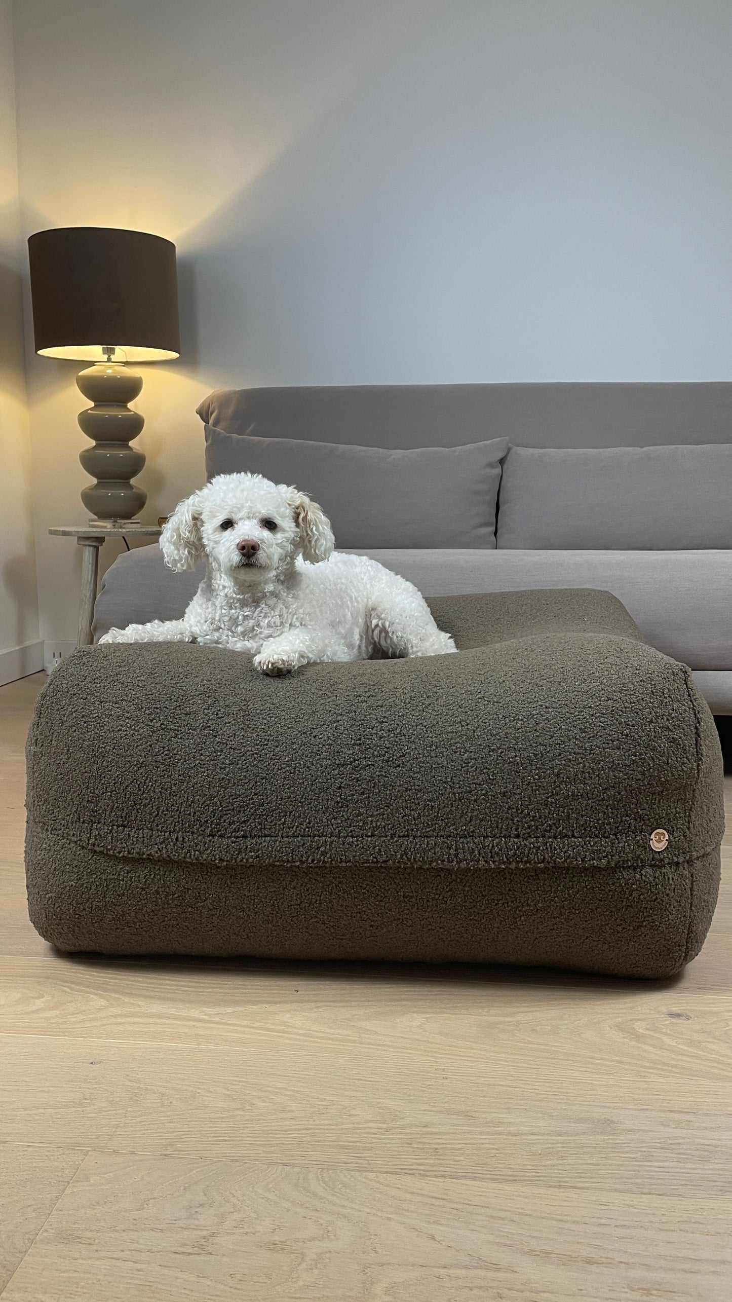 Sale - Bezug für Dozzy Pouf M - Teddystoff Schokobraun