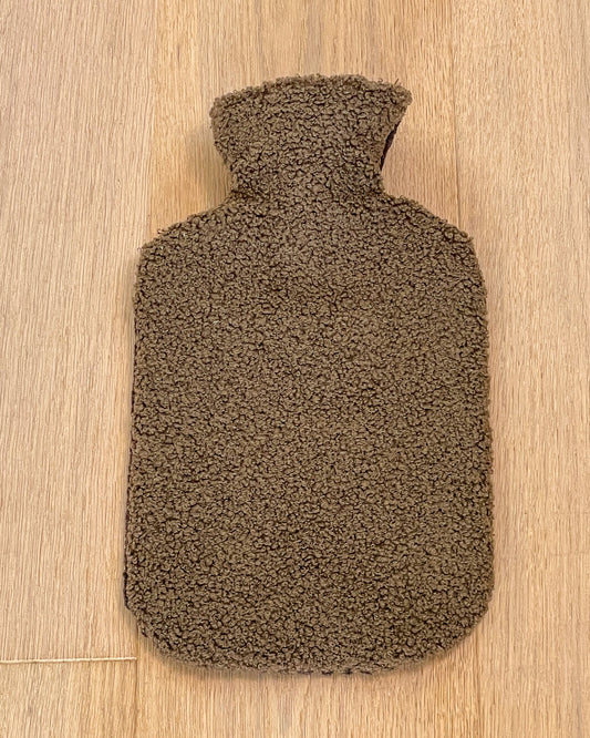 Wärmflasche Teddystoff Braun